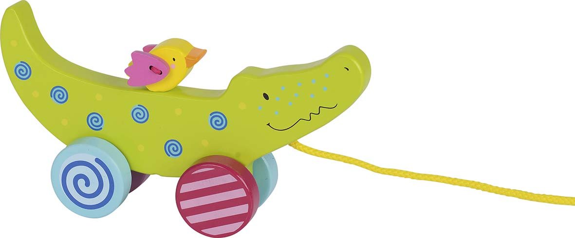 GOKI 54917 Pull-Along Crocodile Toy