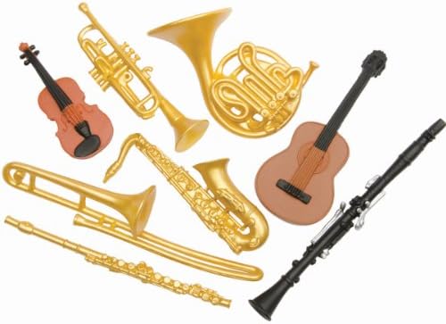 Plastic Miniatures In Toobs-Musical Instruments 8/Pkg Plastic Miniatures In Toobs-Musical Instrumen