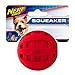 Nerf Dog Rubber Ball Dog Toy with Checkered Squeaker, Lightweight, Durable and Water Resistant, 2.5 Inches, for Small/Medium/Large Breeds, Single Unit, Red