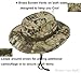 Boonie Hat Tactical Ripstop Headwear Bucket Hat with Map Pocket Chin Strap for Wargame Sports Hunting Fishing UV Protection Cap with Oversized Brim for Outdoor Military Hat with Brass Vents (MAD)