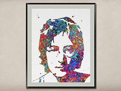 Watercolor painting-Original fine art-Unique art print gift-Home wall decor artwork-John Winston Lennon-F6