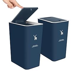 XPIY Trash Can with Lid, 2 Pack 4 Gallons/15 Liters