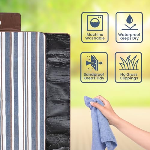 scuddles Extra Large Picnic Blanket Dual Layers Beach Blanket