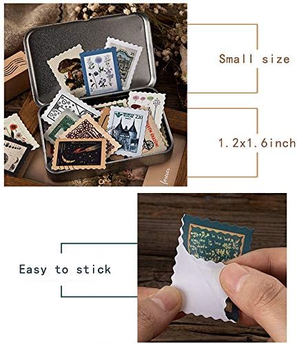 276-Piece Classic Postage Stamp Flake Stickers Set for Scrapbook and DIY Crafts