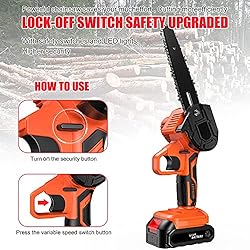Mini Chainsaw , 6-Inch Cordless Mini Portable