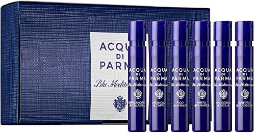 Acqua Di Parma Blu Mediterraneo 6 Vial Set Collection Fico Di Amalfi, Arancia Di Capri, Bergamotto Di Calabria, Mirto Di Panarea, Mandorlo Di Sicilia and Ginepro Di Sardegna