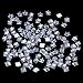 100pcs Pyramid Studs Spots Punk Spikes for DIY Craft Leathercraft (White)