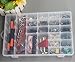Rekukos Plastic Jewelry Box Organizer Storage Container with Adjustable Dividers 36 Grids (Clear)