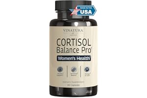 VINATURA Cortisol Supplements for Women - Cortisol Detox and Management - Adrenal Support, Stress Support, 60 Vegan Capsules