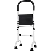 OMISTAR Adjustable Standing Assist Device for Elderly, 6-Level Height Adjust, Sturdy Carbon Steel Frame, Anti-Slip Grip, Bedside Standing Aid for Seniors, Pregnant Women