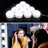 Guckmall Vanity Mirror Lights, 10 LED Dimmable Lights for Mirror, USB Power Supply and 4.82M Hidden Adjustable Length, 7000K Dimmable Daylight White for Makeup Dressing Table