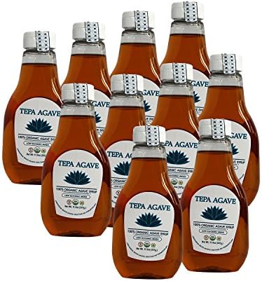 Tepa Agave 100% Pure Organic Blue Agave Syrup - Light Agave Flavor 10PK- 11.9 oz
