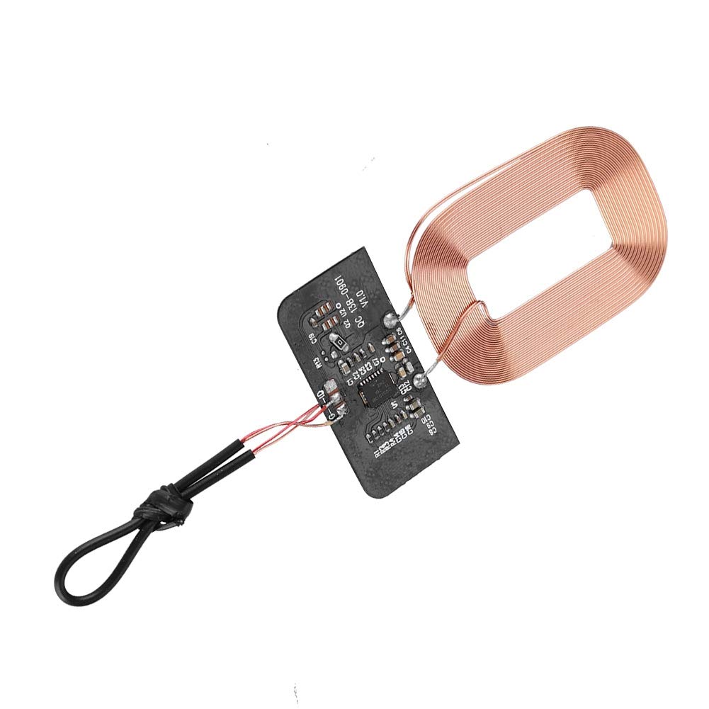 VBESTLIFE Wireless Charging Receiver Module, DIY 5V 1A Qi Standard Wireless Charging Coil Receiver Module Circuit Board for All Qi Standard Phones