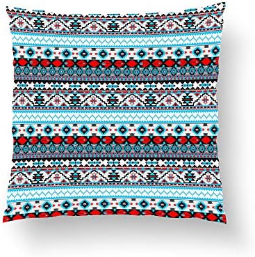 Zippered Pillow Covers Pillowcases One Side 20x20 Inch Cute Colorful Navajo Patterns Pillow Pillow Cases Cushion Cover for Home Sofa Bedding