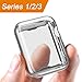 for Apple Watch 3 Case 42mm Screen Protector, SIRUIBO Soft Plated TPU Slim All-around Protective Bumper Cover for Apple iWatch Series 3 Series 2 Series 1 Edition Sport, Silver