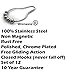 Wrenwane Premium Shower Curtain Hooks, 100% Stainless Steel, Polished Chrome, Set of 12 Rings