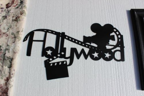 Home Theater Decor Movie Camera and HOLLYWOOD Clap Board Metal Wall Art by JNJ Metalworks