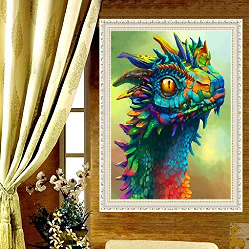 VOOADA New Full Drill Square Diamond 5D DIY Diamond Painting Cute Cartoon Dinosaur Diamond Embroidery Kits Cross Stitch Rhinestone Mosaic Painting for Home Deco (Cartoon Dinosaur)