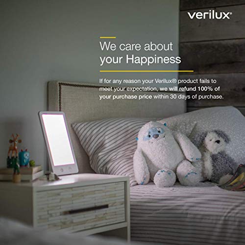 Verilux HappyLight VT32 Touch 10,000 Lux LED Bright White Light Therapy Lamp with Adjustable Color and Brightness Controls