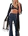 Eshion Women's Semi Sheer Full Lace Thin Band Bralette Lingerie Bra Tops