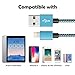 JSDOIN (1M/3FT-3Pack)(2M/6FT-1Pack) Nylon Braided USB Charging & Syncing Cord Compatible Charger, X iPhone 8 8 Plus 7 7 Plus 6s 6s, Plus 6 6 Plus iPad iPod Nano