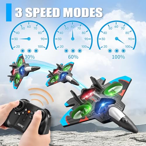 LBOYLOVE® V32 Foam Remote Control Airplanes for Kids 8-16, RC Airplane Fighter Jet with Light, 360° Flip, Gravity Sensing, Stunt Roll, Remote Control Fighter Jet for Boys, Girls, Teens and Adults
