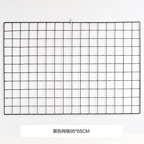 Grid Iron Wall Decoration Creative Wall Decorations Room Wall Hangings Wall Mounted Indoor Bedrooms Message Board ,95*65, Black Grid
