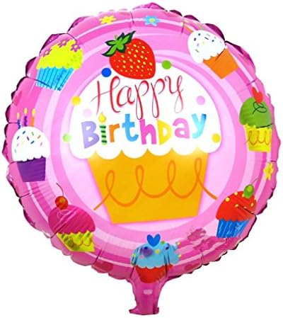Happy Birthday Foil Balloons Children Inflatable Toys Helium Balloon Party Decoration (LightPink)