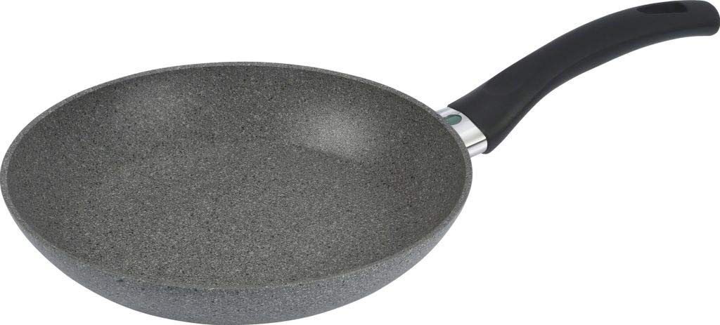 BALLARINI Non-Stick Frying Pan, Suitable for induction, With temperature control, 24 cm, Aluminium, Ferrara Granitium, Grey