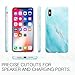 TNSO ESR Marble Slim Soft Case for iPhone X, Flexible TPU Marble Pattern Cover for Apple iPhone 5.8 inch (2017 Release only) (Light Blue Sierra)