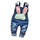 Kidscool Baby Cotton Denim Cute 3D Rabbit Decoration Soft Overalls