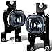 Auto Dynasty Fog Lights Assembly Compatible with 2008-2010 Ford F250 F350 F450 F550 Super Duty, Fog Lamp Replacement, Driver and Passenger Side, Smoked Lens