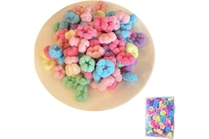 100PCS Colorful Fluffy Hair Ties,Soft, Cute & Versatile Hair Accessories for Every Occasion, Toddler Hair Elastics Kids Seaml