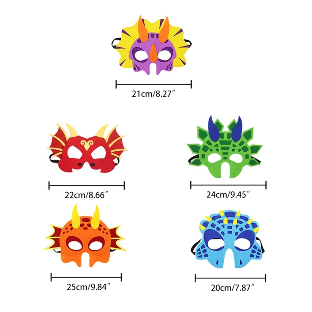 9個 恐竜パーティー用品 パーティーマスク Dingjin 恐竜 B07jnqbvj2 子供の誕生日パーティー 恐竜マスク ガールズ 21年最新海外