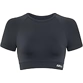 AUROLA Influence Crop Top Workout Shirts for Women, Ultra-Soft Seamless Gym T Shirts Short Sleeve Running Workout Tops