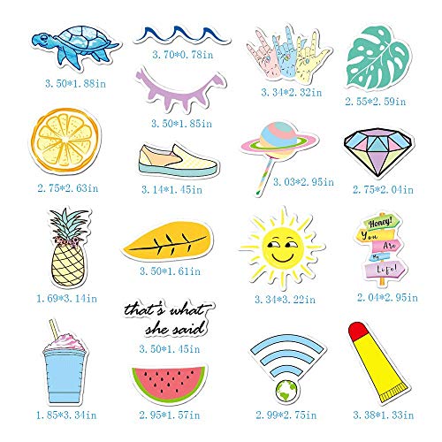 Vsco Girls Stickers for Water Bottles 35-Pack Cute Aesthetic Trendy Waterproof Vinyl Stickers for Teens Kids Girls and Boys, Perfect for Laptop Phone Travel Guitar Bike Helmet Car(Multi Colorful) - Thumbnail 2