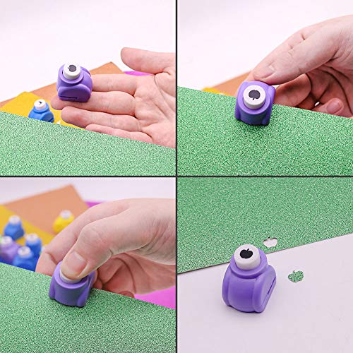 HAKACC Papierstanzer, 20 Stück Motivstanzer Set Papier Ausstanzer für Kinder DIY Scrapbook Fotoalbum Handwerk