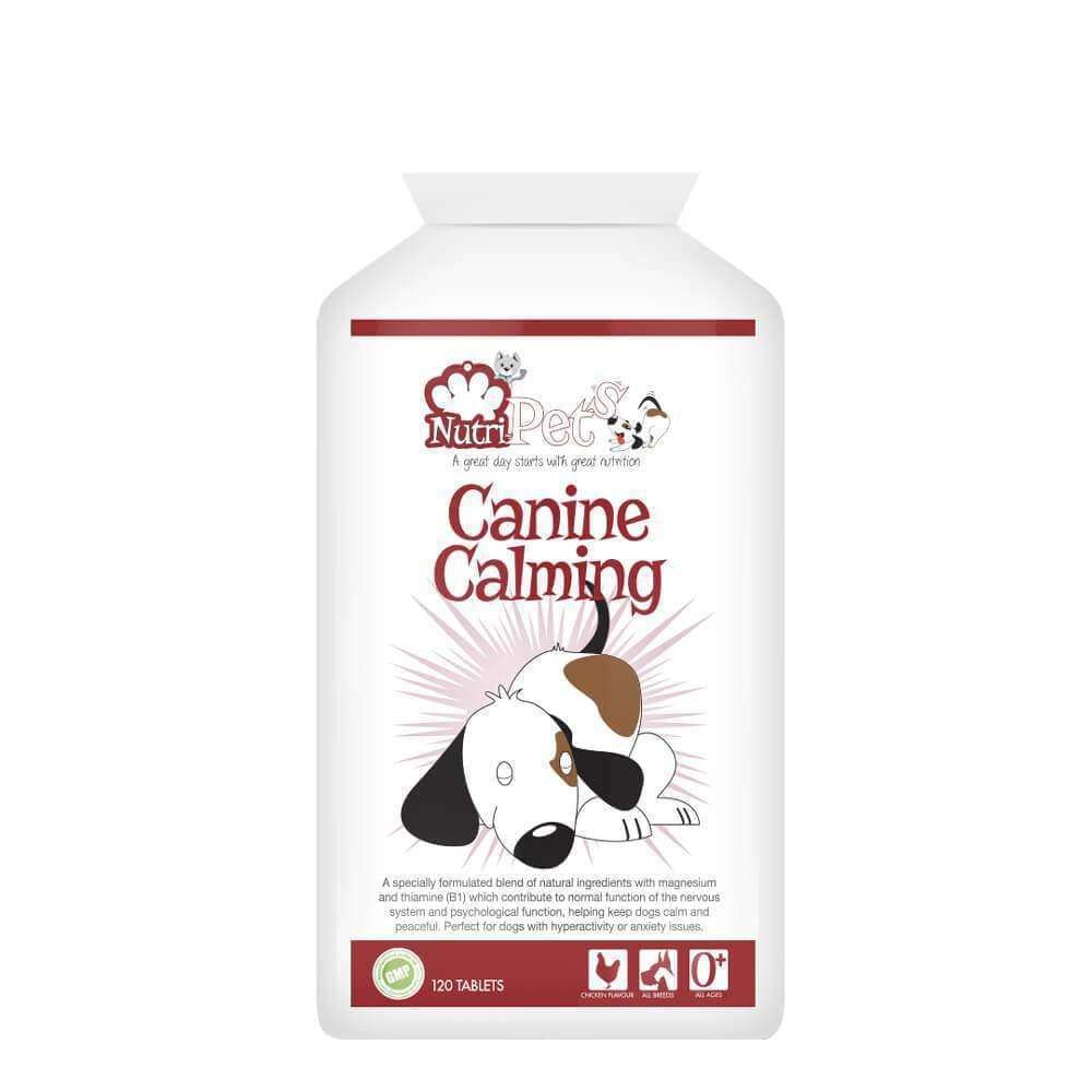 Canine Calming - Premium Quality Formula - Relieves Stress & Anxiety Associated with Loud Noises, Also Helps With Socialising, Hyperactivity & Aggression - 120 Tablets up to 120 Days Supply