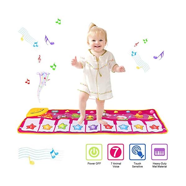 PROACC-Piano-Playmat-Kids-Piano-Keyboard-Music-Playmat-Toy-Large-Size-39-14-Inches-Funny-Dancing-Mat-for-Babies-Toddler-Boys-and-Girls-Gift PROACC Piano Playmat, Kids Piano Keyboard Music Playmat Toy, Large Size (39 * 14 Inches) Funny Dancing Mat for Babies…