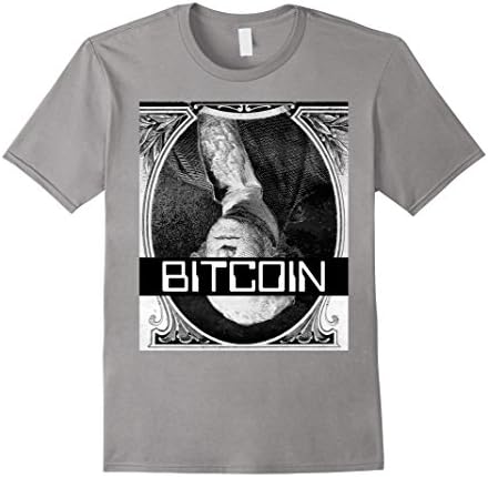 Mens Crypto Cryptocurrency Blockchain Bitcoin T-Shirt 2XL Slate