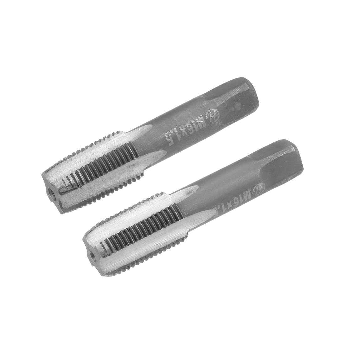 uxcell Metric Hand Tap M16 Thread 1.5 Pitch 4 Straight Flutes H2 Alloy Tool Steel 1 Pair