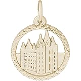 Rembrandt Charms Mormon Temple Charm, 14K Yellow Gold