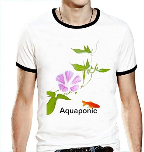 Fashion Tee Men's Short Sleeve Aquaponic System Great T Shirts White Size Large