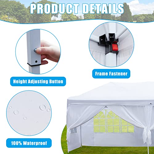ECOTOUGE 10 x20 Canopy Tent with Sidewalls, Folding Pop Up Canopies