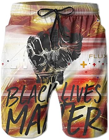 Black Lives Matter Men's Beach Pants Swimming Beach Shorts Swim Shorts Solid Color