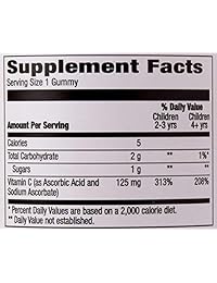 Marca Amazon - Mama Bear Vegan Kids Vitamin C, 60 Gummies, 125 mg Vitamina C por Gummy