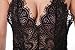 Anyou Plus Size Teddy Lingerie for Ladies Sexy V Neck Sleeveless Bodysuit Black X-Large