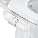Ciays Bidet Attachment for Toilet Ultra-Slim Bidet Sprayer with Pressure Controls Non-Electric Dual Nozzles for Feminine/Post