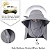 LC-dolida Fishing Hat UV Protection Sun Hats 360° UPF 50+ Women Hiking Safari Hat Wide Brim Sun Visor Hat Removable Neck Face Mask Flap Cover Cap for Fishing Gardening Beach Camping Boating