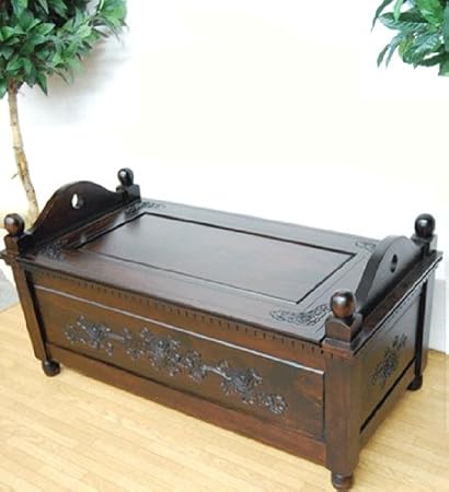 Amazon Co Jp 収納ボックスベンチ アジアン家具 アンティーク家具 中国家具 アジアン 整理ボックス 木箱 シノワズリー ホーム キッチン